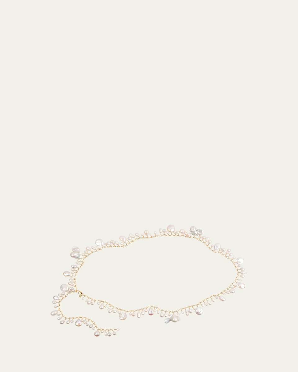 Compost Necklace with Pearls, 32"L